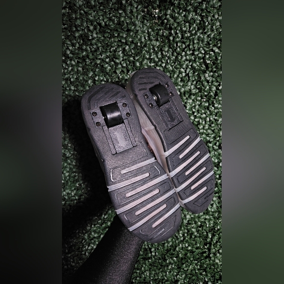 Black and Silver High-Top Roller Skate Sneakers - Picture 4 of 5